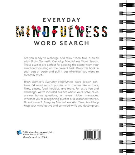 Brain Games  Everyday Mindfulness Word Search (White),Used