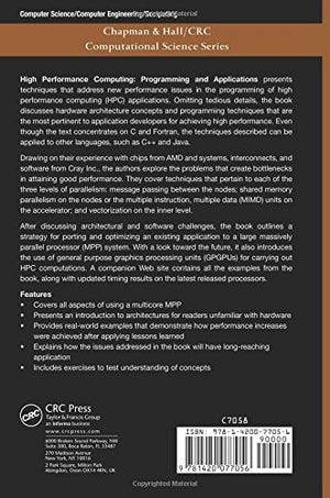 High Performance Computing: Programming and Applications (Chapman & Hall/CRC Computational Science),Used