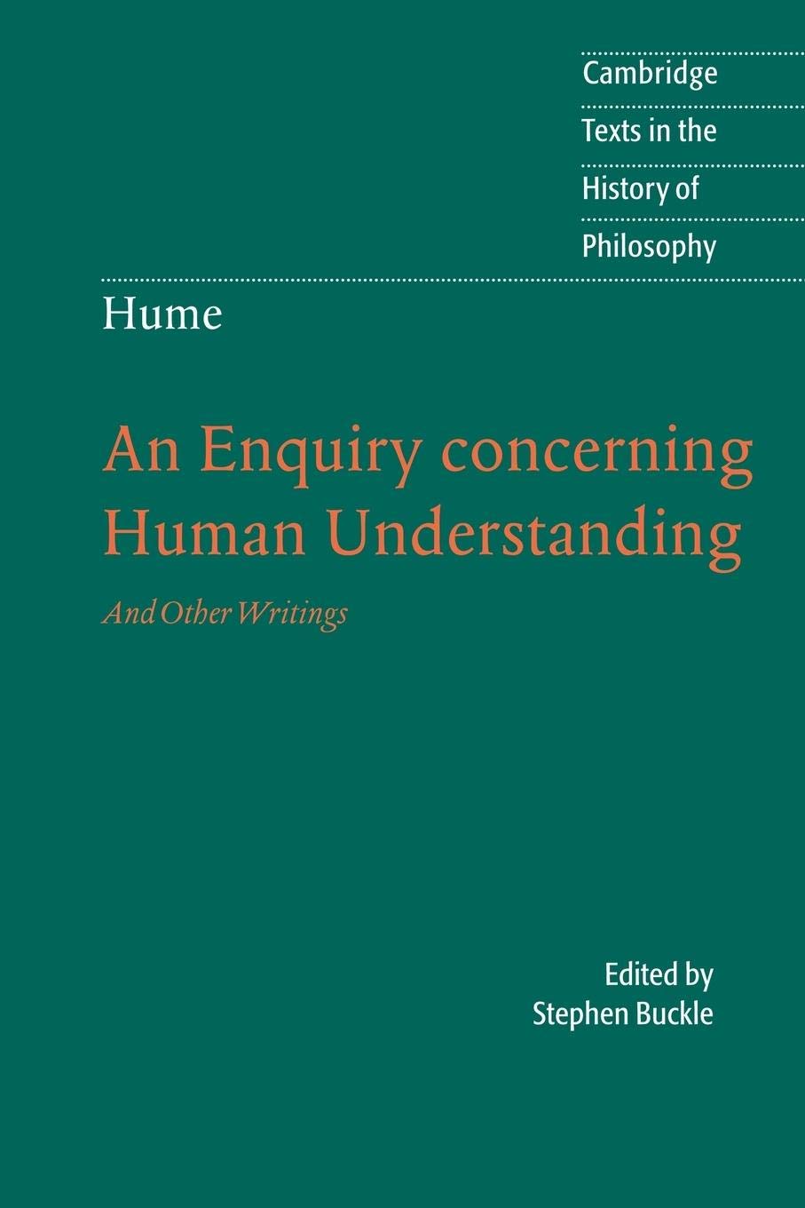 Hume: An Enquiry Concerning Human Understanding: And Other Writings (Cambridge Texts In The History Of Philosophy),Used