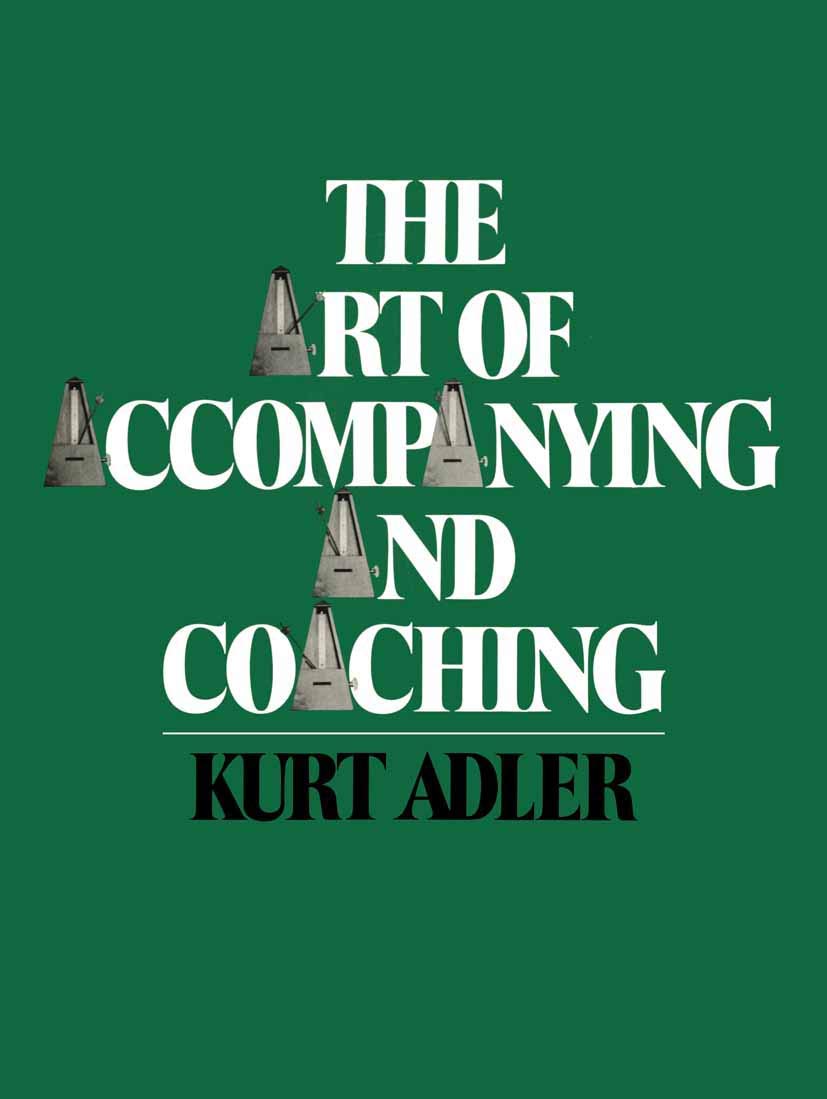 The Art of Accompanying and Coaching,Used