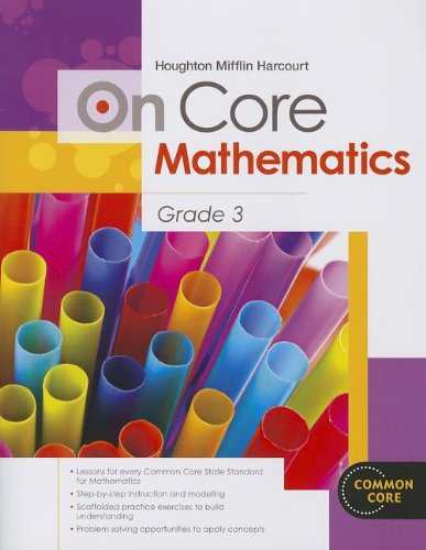Houghton Mifflin Harcourt On Core Mathematics: Student Workbook Grade 3,Used