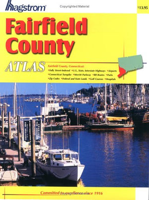 Hagstrom Fairfield County Atlas - Detailed Map, Ideal for Travelers and Locals, Published by Hagstrom Map Co.