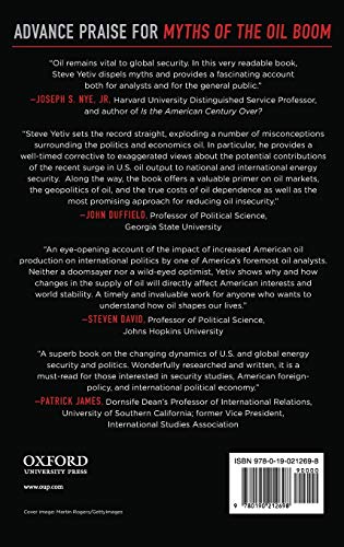 Myths of the Oil Boom: American National Security in a Global Energy Market,Used
