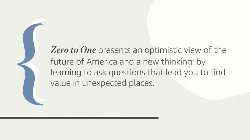Currency Zero to One: Notes on Startups - Sky/Pale Blue Hardcover Book on Building the Future