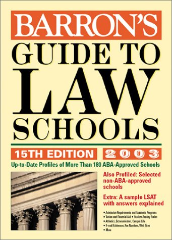 Barron's Guide to Law Schools: 15th Edition 2003,Used