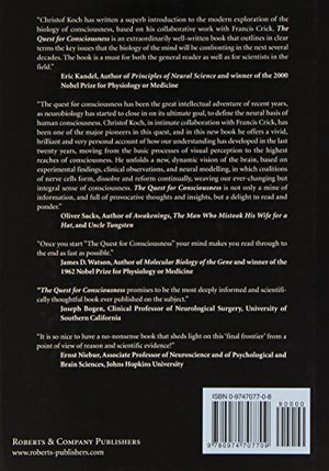 The Quest for Consciousness: A Neurobiological Approach,Used