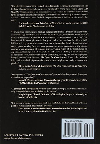 The Quest for Consciousness: A Neurobiological Approach,Used