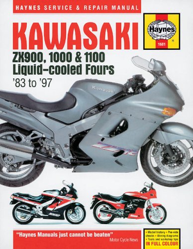 Haynes Kawasaki Zx900, 1000 & 1100 LiquidCooled Fours 198397 (Haynes Motorcycle Repair Manuals),Used