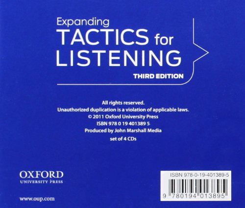 Expanding Tactics for Listening, Third Edition: Class Audio CDs (4),Used