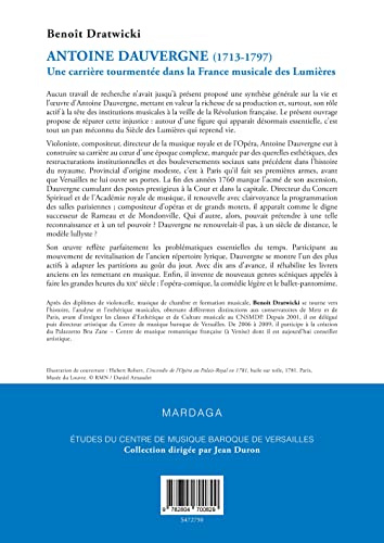 Antoine Dauvergne (17131797): Une carrire tourmente dans le France musicale des Lumires (French Edition),Used