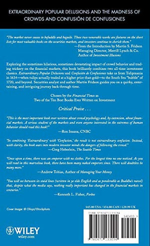 Extraordinary Popular Delusions And The Madness Of Crowds & Confusin De Confusiones (Wiley Investment Classics),Used