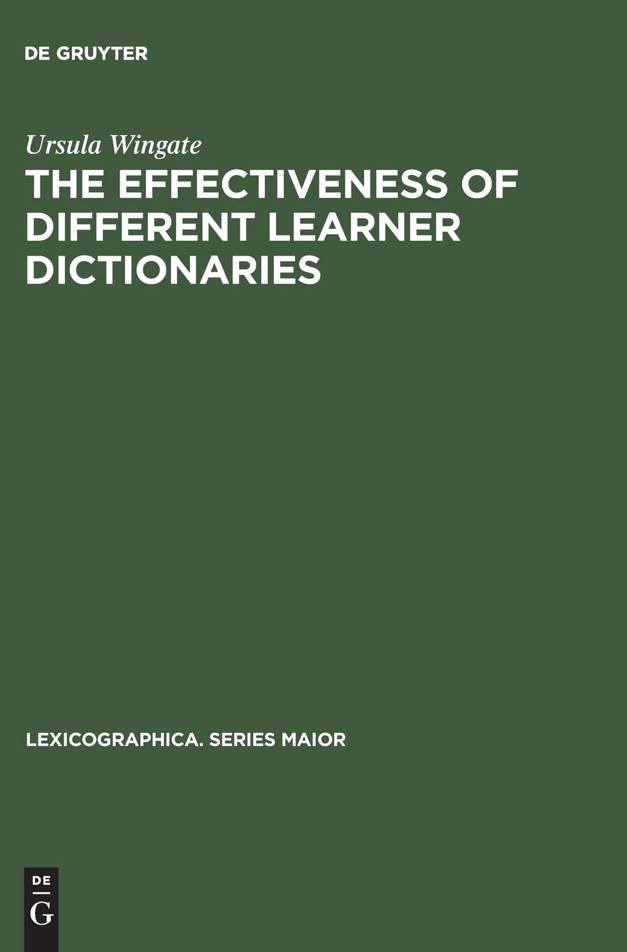 The Effectiveness of Different Learner Dictionaries: An Investigation into the Use of Dictionaries for Reading Comprehension by ,Used