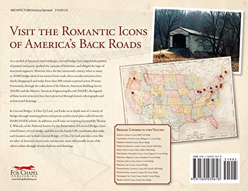 Covered Bridges: A Closeup Look: A Tour Of America'S Iconic Architecture Through Historic Photos And Detailed Drawings (Fox Cha,Used
