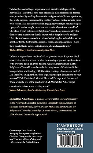 JewishChristian Dialogues on Scripture in Late Antiquity: Heretic Narratives of the Babylonian Talmud,Used