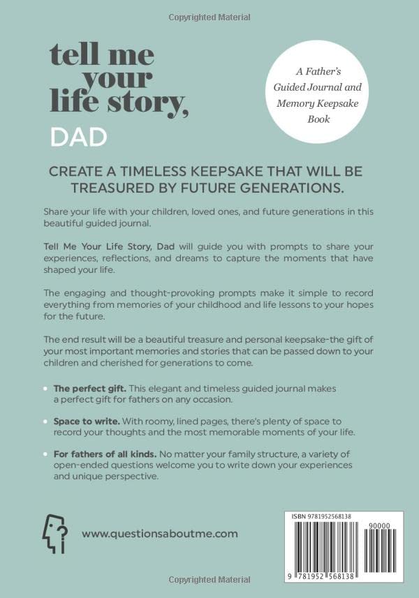 Tell Me Your Life Story, Dad: A Fathers Guided Journal and Memory Keepsake Book (Tell Me Your Life Story Series Books),Used