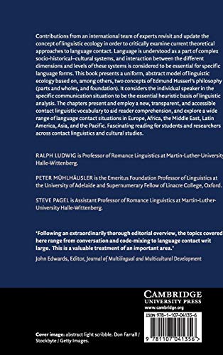 Linguistic Ecology and Language Contact (Cambridge Approaches to Language Contact),Used