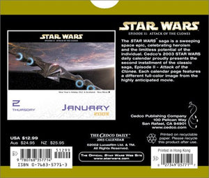 Star Wars Episode II Attack of the Clones Daily Calendar 2003,Used