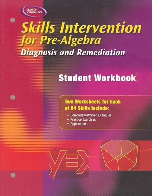 Skills Intervention for Prealgebra: Diagnosis And Remediation, Student Workbook (Merrill PreAlgebra),Used