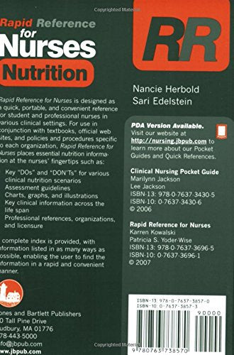 Rapid Reference for Nurses: Nutrition,Used