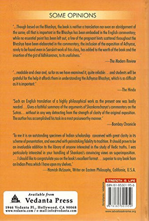 Brahma-Sutras: Text with Word-For-Word Translation & Comments by Sri Sankara