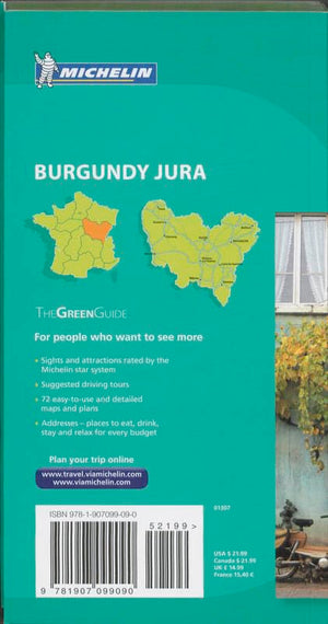 Michelin Green Guide Burgundy Jura (Green Guide/Michelin),Used
