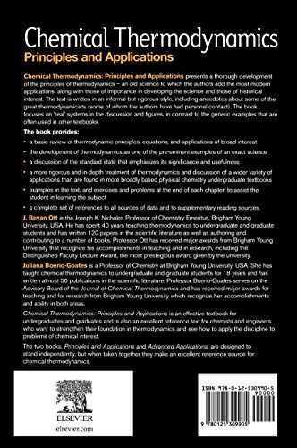 Chemical Thermodynamics: Principles and Applications: Principles and Applications,Used