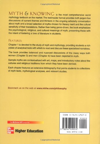 Myth and Knowing: An Introduction to World Mythology,Used