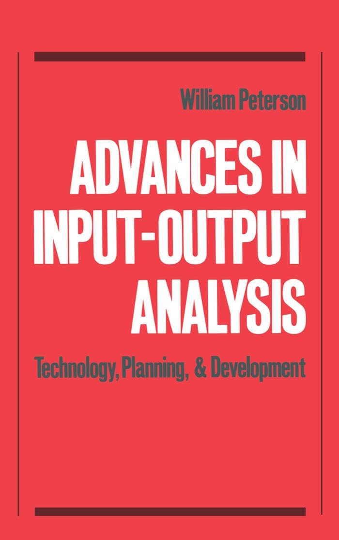 Advances in InputOutput Analysis: Technology, Planning, and Development,Used
