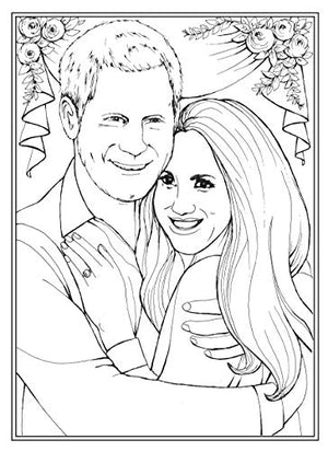 Harry and Meghan: A Love Story Coloring Book,Used