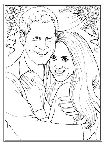Harry and Meghan: A Love Story Coloring Book,Used