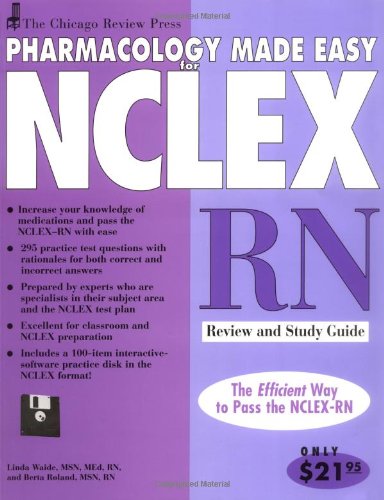 Chicago Review Press Pharmacology Made Easy for NCLEXRN Review and Study Guide (Pharmacology Made Easy for NCLEX series),Used