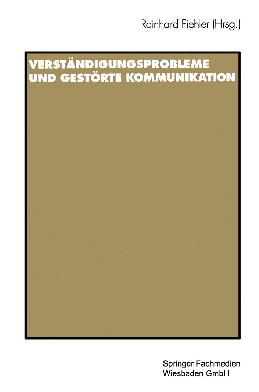 Verstndigungsprobleme und gestrte Kommunikation (German Edition),Used