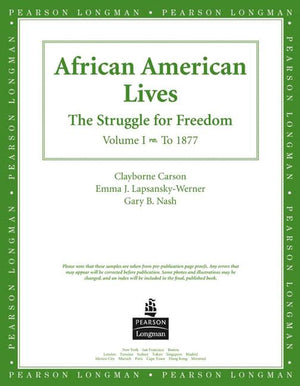 African American Lives, American History, Preliminary Edition, Volume I,Used