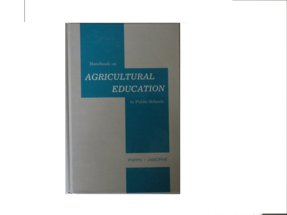 Handbook On Agricultural Education In Public Schools,Used