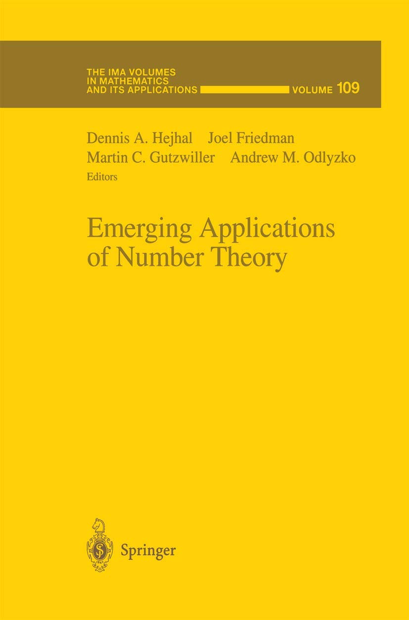 Emerging Applications of Number Theory (The IMA Volumes in Mathematics and its Applications, 109),Used