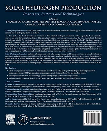 Solar Hydrogen Production: Processes, Systems and Technologies,Used