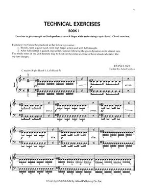 Technical Exercises for the Piano (Alfred Masterwork Edition),Used