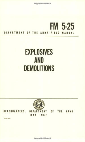 Explosives And Demolitions Fm 525-new,New
