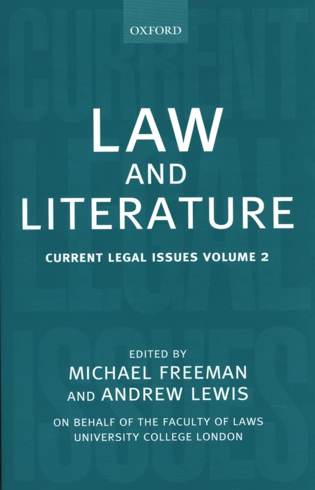 Law and Literature: Current Legal Issues 1999Volume 2,New