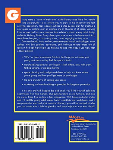 Teen Spaces: The StepByStep Library Makeover (Ala Editions),Used