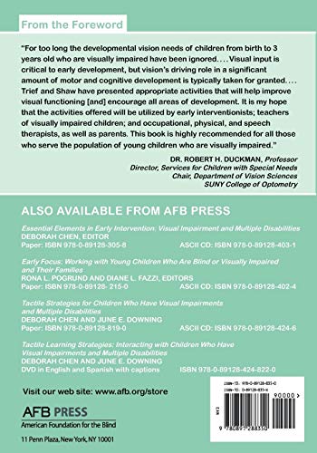 Everyday Activities to Promote Visual Efficiency: A Handbook for Working with Young Children with Visual Impairments,Used