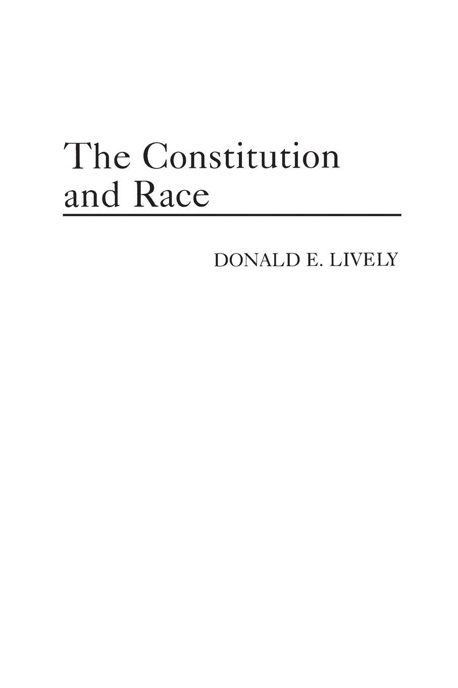 The Constitution and Race,Used