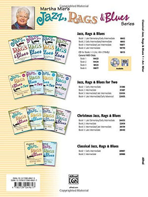 Classical Jazz Rags & Blues, Bk 1: 10 Classical Melodies Arranged in Jazz Styles for Early Intermediate Pianists,Used