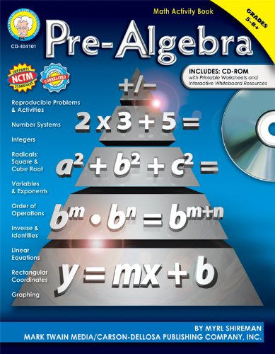 Mark Twain  Prealgebra, Grades 5  8-used