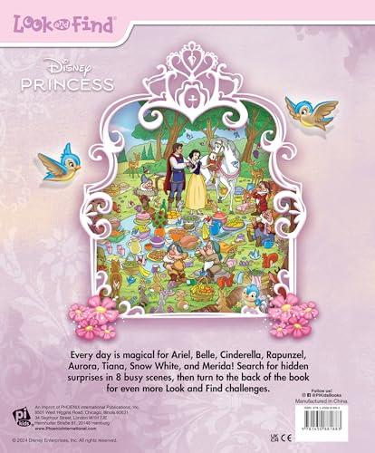 Disney Princess Cinderella, Tangled, Aladdin and More! Look and Find Activity Book  PI Kids