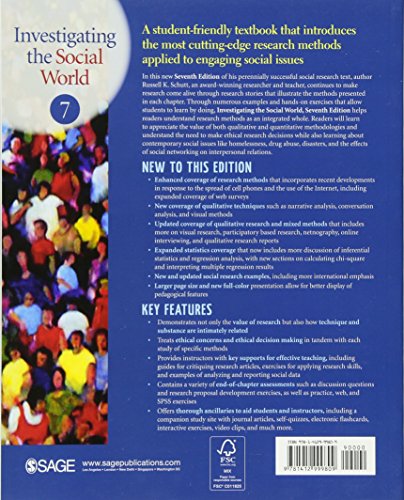 Investigating the Social World: The Process and Practice of Research, 7th Edition,Used