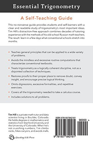 Essential Trigonometry: A SelfTeaching Guide,New