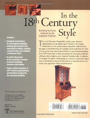 In the 18th Century Style: Building Furniture Inspired by the Classical Tradition (In the Style Series),Used