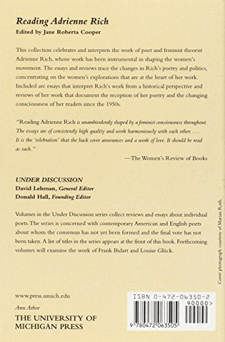 Reading Adrienne Rich: Reviews and ReVisions, 195181 (Under Discussion),Used