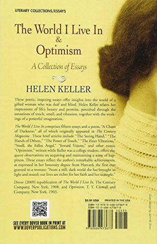 The World I Live In and Optimism: A Collection of Essays (Dover Books on Literature & Drama),Used